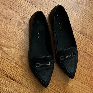 Black loafers, size 8.5.